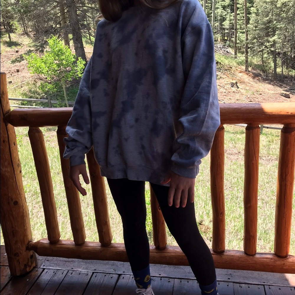 Tie dye sweatshirt-premium patched hoodie